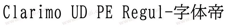 Clarimo UD PE Regul字体转换